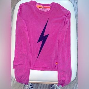 NWT⚡️Aviator Nation lighting bolt Tee long sleeve